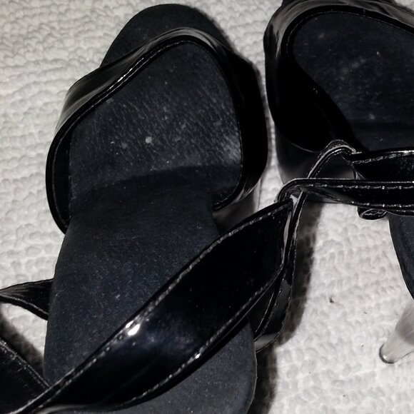 Black Two Strap Seychelle Dancer high heels worn - Picture 12 of 13